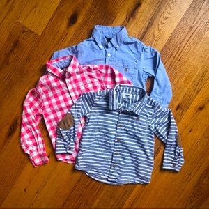 Three Boys Long Sleeve Button Down Shirts Sz. 4T
